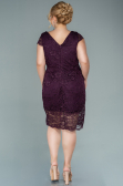 Robe Grande Taille Courte Prune ABK010