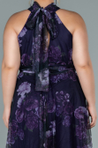 Robe de Soirée Grande Taille Courte Violet ABK1498