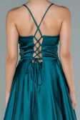 Robe de Soirée Longue Satin Émeraude ABU2583