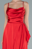 Robe de Soirée Longue Satin Rouge ABU1843