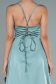 Robe De Soirée Satin Longue Menthe ABU1843