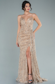 Robe de Soirée Longue Or ABU2587