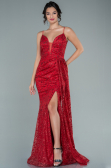 Robe de Soirée Longue Rouge ABU2587