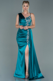 Robe de Soirée Longue Satin Émeraude ABU2598