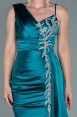 Robe de Soirée Longue Satin Émeraude ABU2598