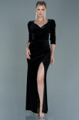 Robe de Soirée Longue Velours Noir ABU2604