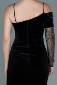 Robe de Soirée Longue Velours Noir ABU2605