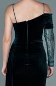 Robe de Soirée Longue Velours Émeraude ABU2605
