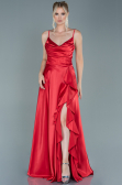 Robe de Soirée Longue Satin Rouge ABU2593