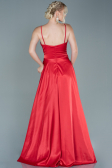Robe de Soirée Longue Satin Rouge ABU2593
