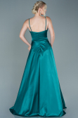 Robe de Soirée Longue Satin Émeraude ABU2593