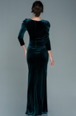 Robe de Soirée Longue Velours Émeraude ABU2604