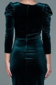 Robe de Soirée Longue Velours Émeraude ABU2604