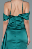 Robe de Soirée Longue Satin Émeraude ABU2379