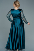 Robe de Soirée Grande Taille Longue Satin Émeraude ABU2641