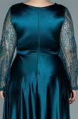 Robe de Soirée Grande Taille Longue Satin Émeraude ABU2641