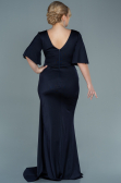 Robe Grande Taille Longue Bleu Marine ABU2441