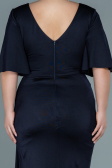 Robe Grande Taille Longue Bleu Marine ABU2441