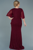 Robe de Soirée Grande Taille Longue Rouge Bordeaux ABU2651