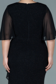 Robe de Soirée Grande Taille Longue Noir ABU2651
