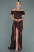Robe de Soirée Longue Cuivre ABU2657