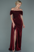 Robe de Soirée Longue Rouge Bordeaux ABU2657