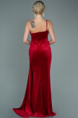 Robe de Soirée Longue Velours Rouge ABU2626