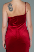 Robe de Soirée Longue Velours Rouge ABU2626
