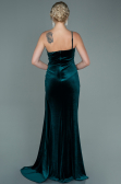 Robe de Soirée Longue Velours Émeraude ABU2626