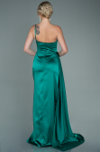 Robe De Soirée Satin Longue Vert ABU2386
