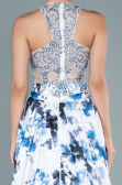 Robe de Soirée Avant Courte Dos Longue Bleu ABO005