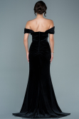Robe de Soirée Longue Velours Noir ABU2672