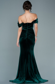 Robe de Soirée Longue Velours Émeraude ABU2672
