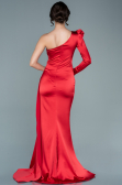 Robe de Soirée Longue Satin Rouge ABU2676