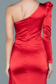 Robe de Soirée Longue Satin Rouge ABU2676