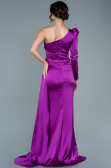 Robe de Soirée Longue Satin Violet ABU2676