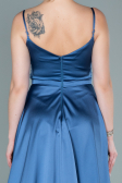 Robe De Soirée Satin Longue Indigo ABU1601