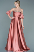 Robe de Soirée Longue Satin Pelure D'oignon ABU2614