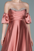 Robe de Soirée Longue Satin Pelure D'oignon ABU2614