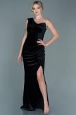 Robe de Soirée Longue Velours Noir ABU2687