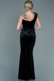 Robe de Soirée Longue Velours Noir ABU2687