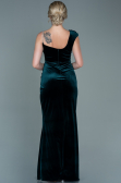 Robe de Soirée Longue Velours Émeraude ABU2687