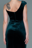Robe de Soirée Longue Velours Émeraude ABU2687