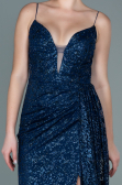 Robe de Soirée Longue Bleu Marine ABU2587