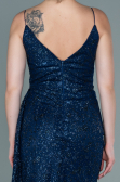 Robe de Soirée Longue Bleu Marine ABU2587