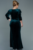 Robe de Soirée Grande Taille Longue Velours Émeraude ABU2697