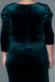 Robe de Soirée Grande Taille Longue Velours Émeraude ABU2697