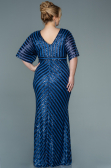 Robe De Soirée Grande Taille Longue Indigo ABU2309