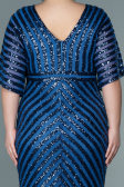 Robe De Soirée Grande Taille Longue Indigo ABU2309