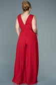 Robe de Soirée Grande Taille Mousseline Rouge ABT082